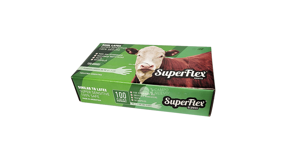 Guantes largos para examinación Super Flex 100u.